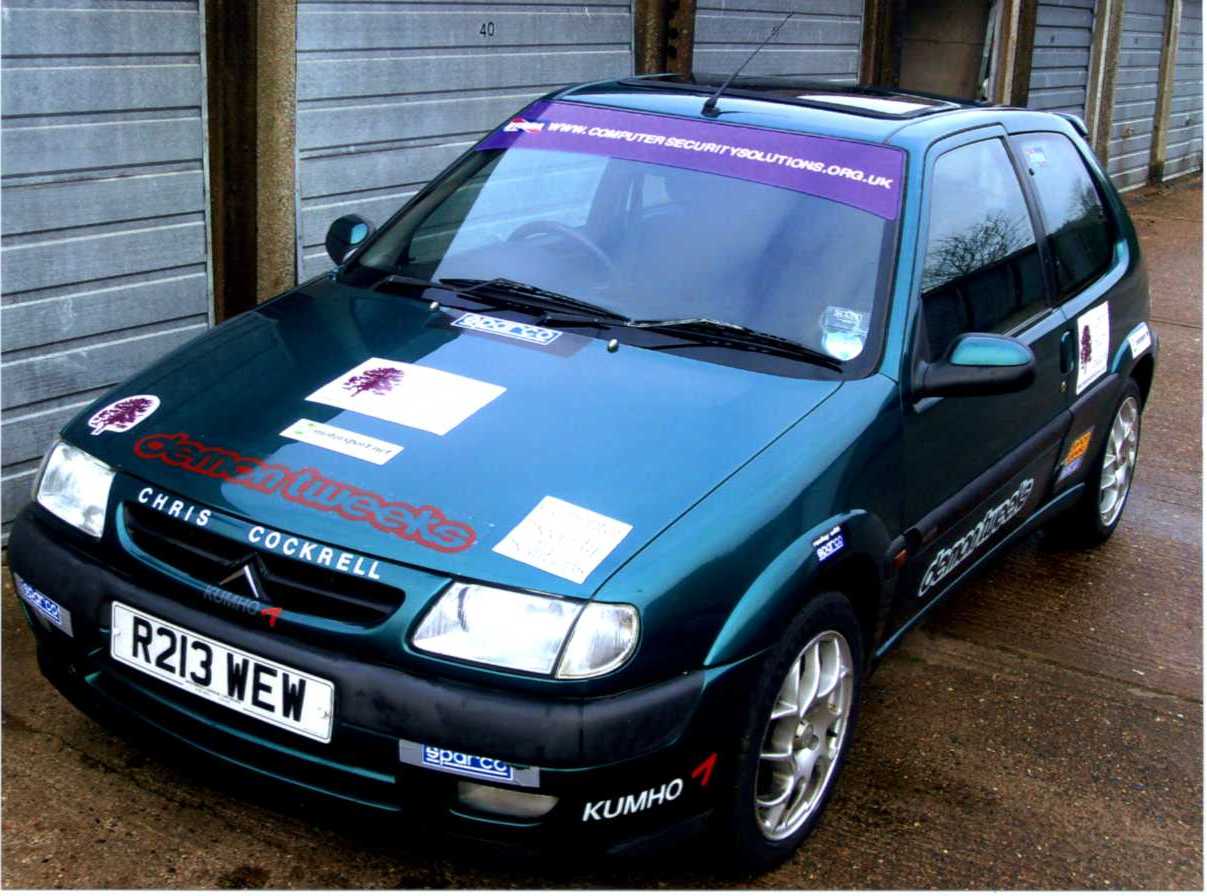 Chris Cockerell's Blue Beech sponsored car